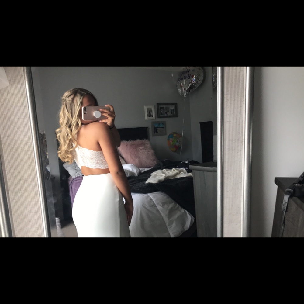 white prom dress